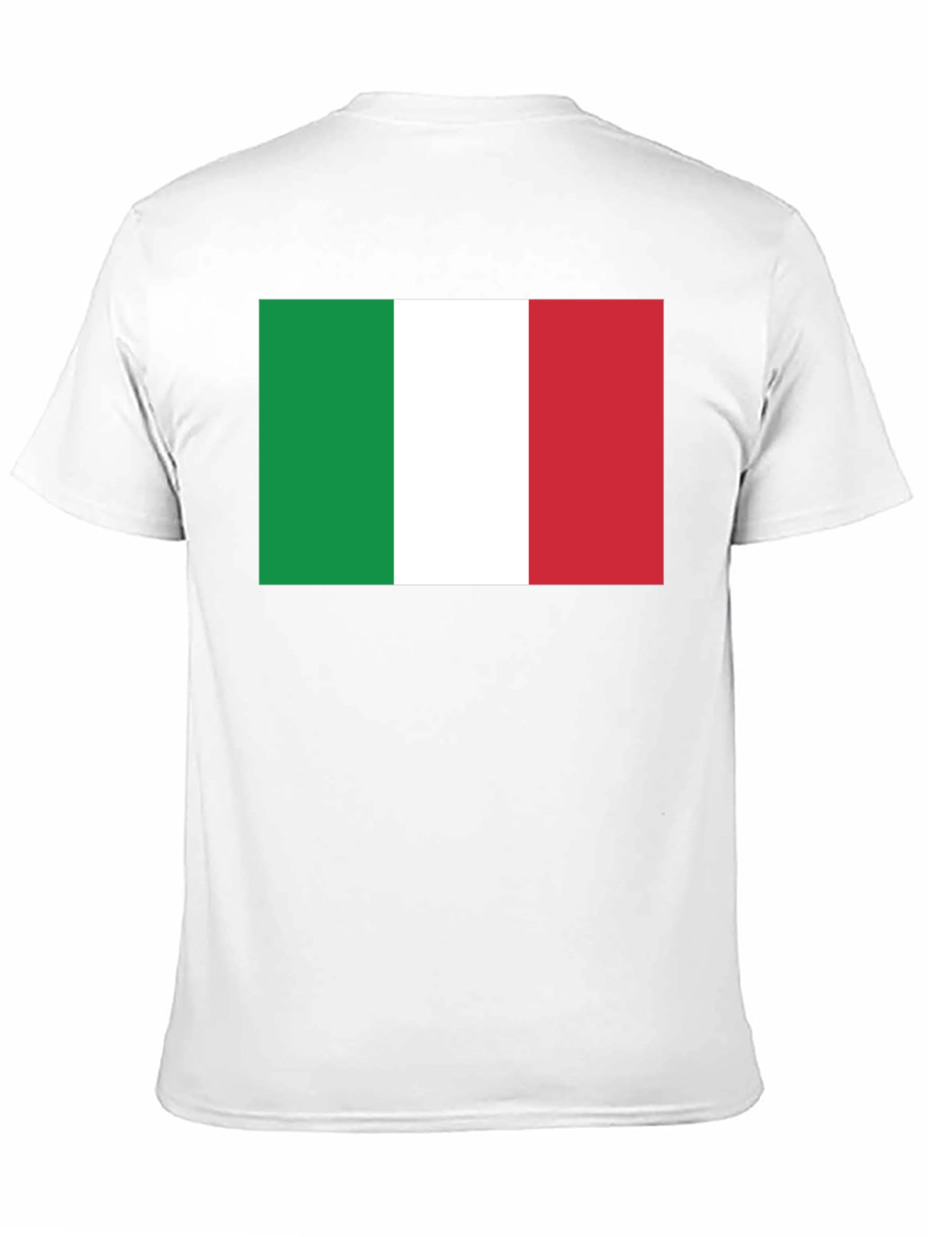 Italian Flag Graphic Tee - Black Cotton T-Shirt