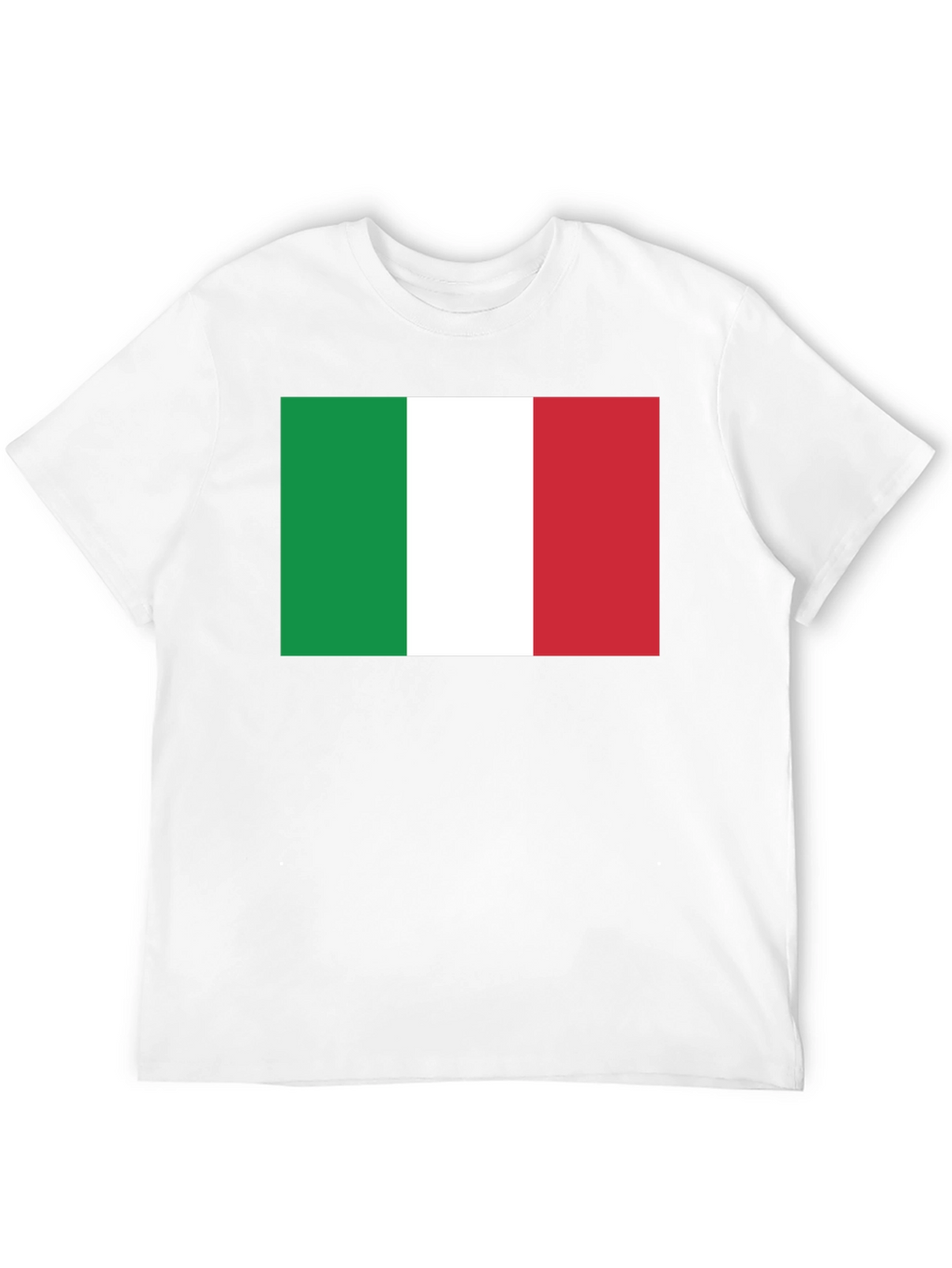 Italian Flag Graphic Tee - Black Cotton T-Shirt