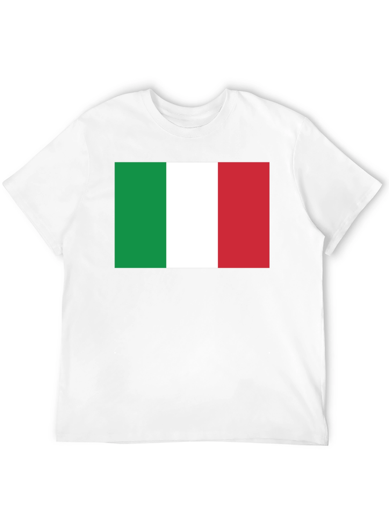 Italian Flag Graphic Tee - Black Cotton T-Shirt