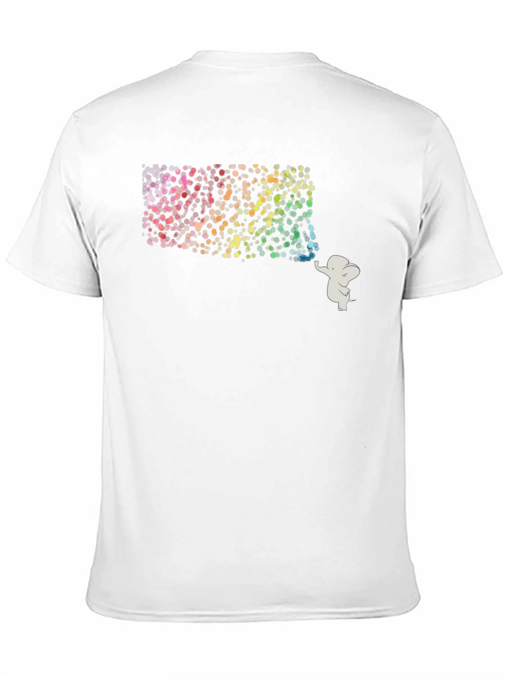 Elephant Rainbow Graphic Tee - Mens Black T-Shirt