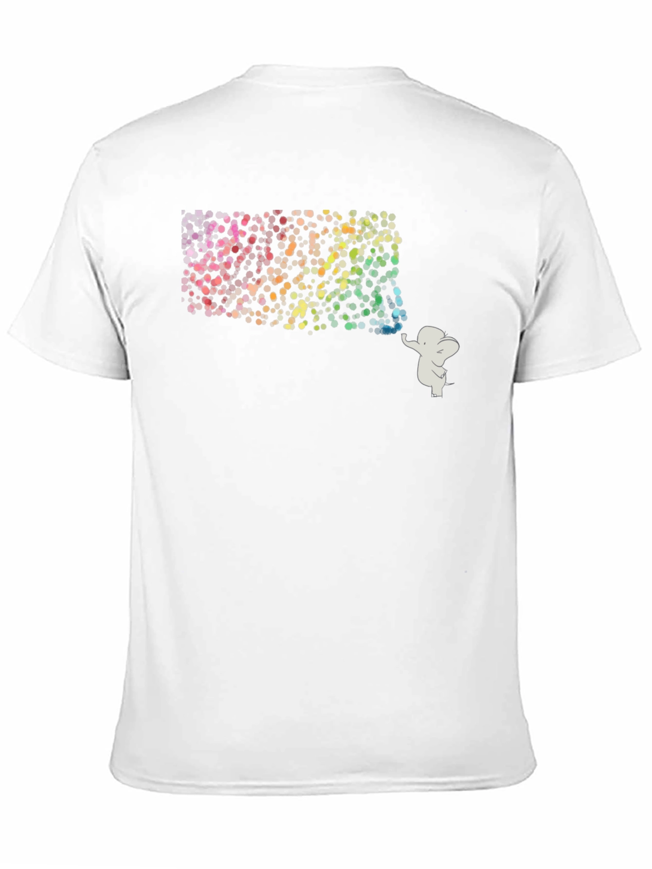 Elephant Rainbow Graphic Tee - Mens Black T-Shirt