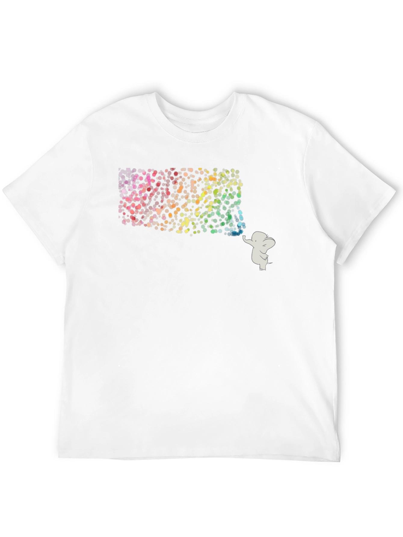 Elephant Rainbow Graphic Tee - Mens Black T-Shirt