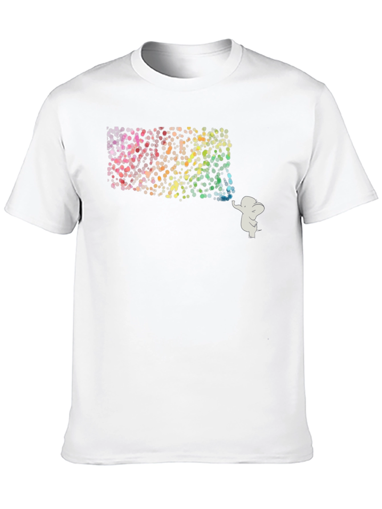 Elephant Rainbow Graphic Tee - Mens Black T-Shirt