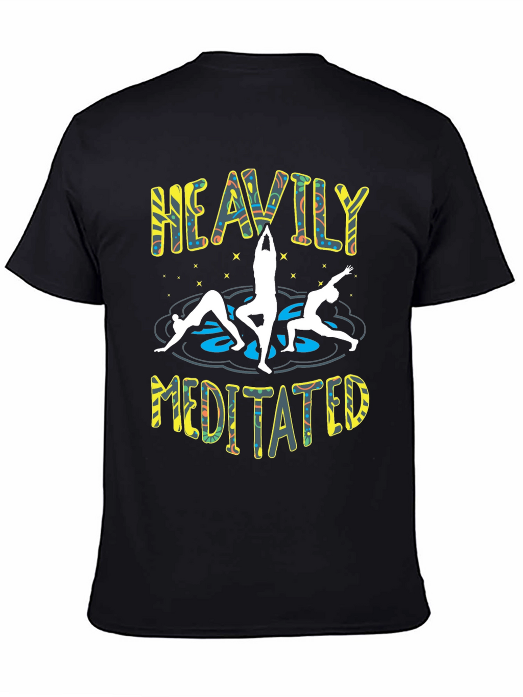 Heavily Meditated Yoga Black T-Shirt