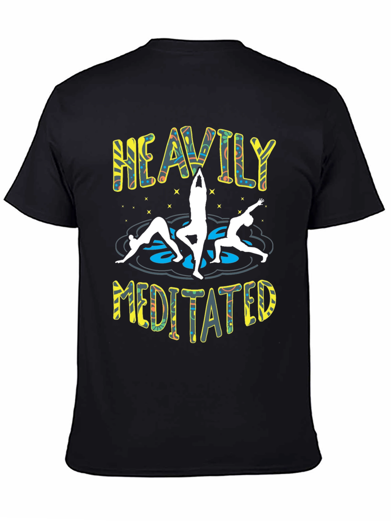 Heavily Meditated Yoga Black T-Shirt