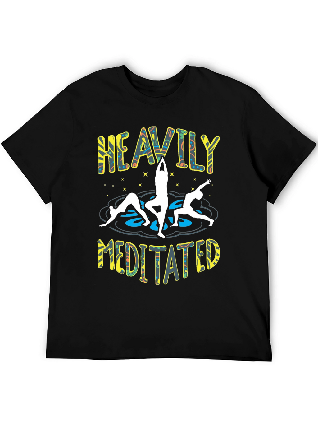 Heavily Meditated Yoga Black T-Shirt