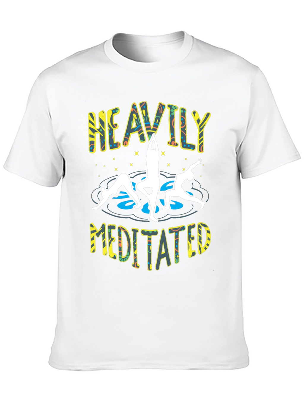 Heavily Meditated Yoga Black T-Shirt
