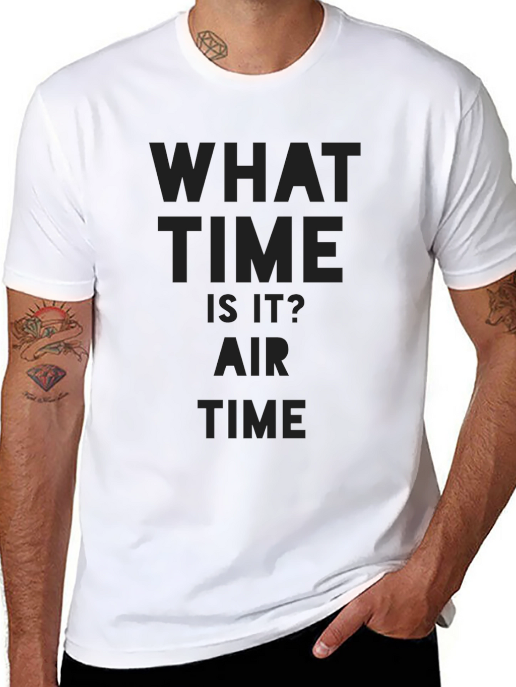 What Time Is It? Air Time Black T-Shirt