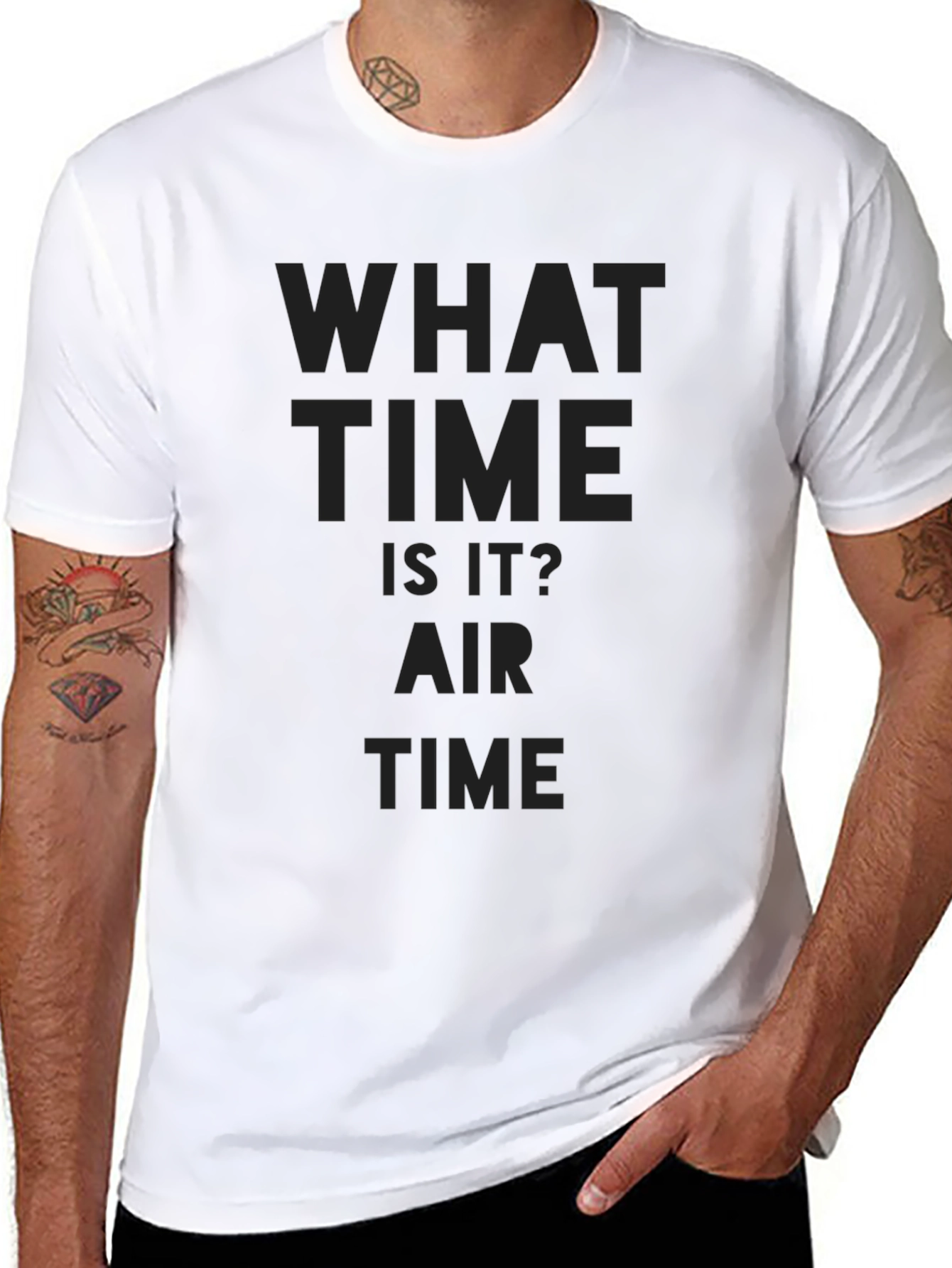 What Time Is It? Air Time Black T-Shirt