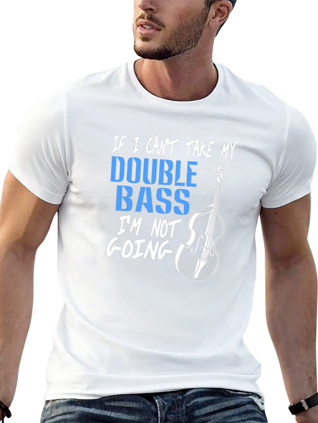 Double Bass Graphic T-Shirt - Music Lover Tee