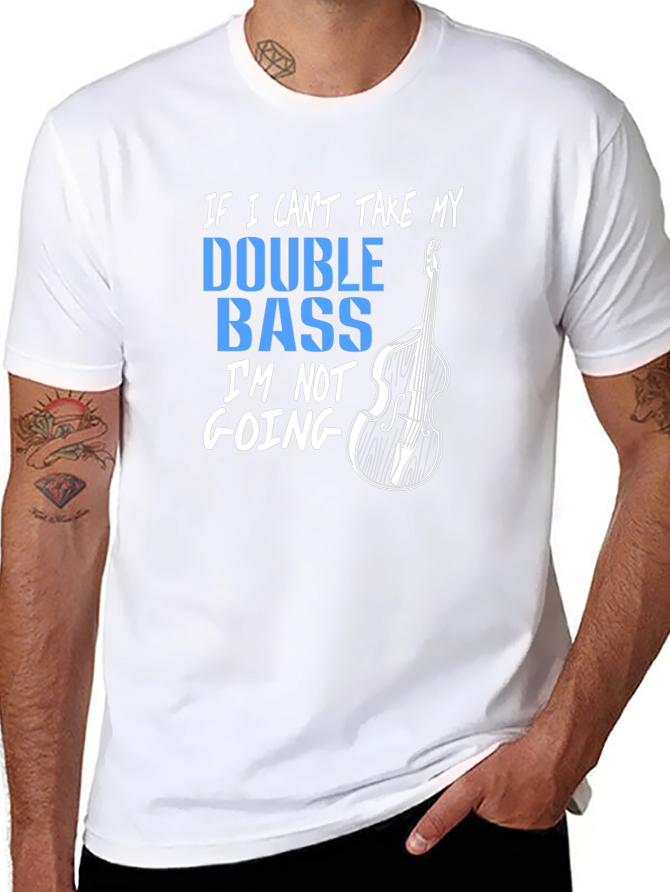 Double Bass Graphic T-Shirt - Music Lover Tee