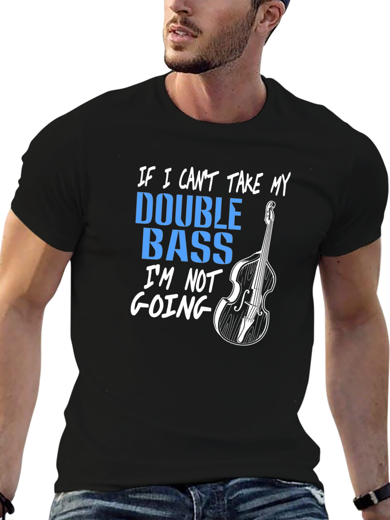 Double Bass Graphic T-Shirt - Music Lover Tee