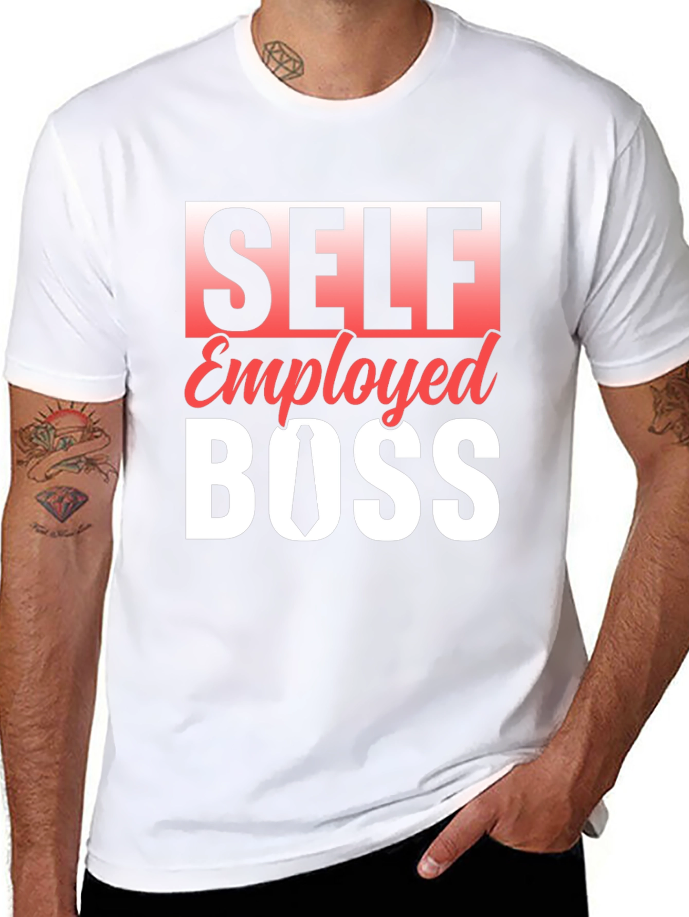 Self Employed Boss Black Graphic Tee