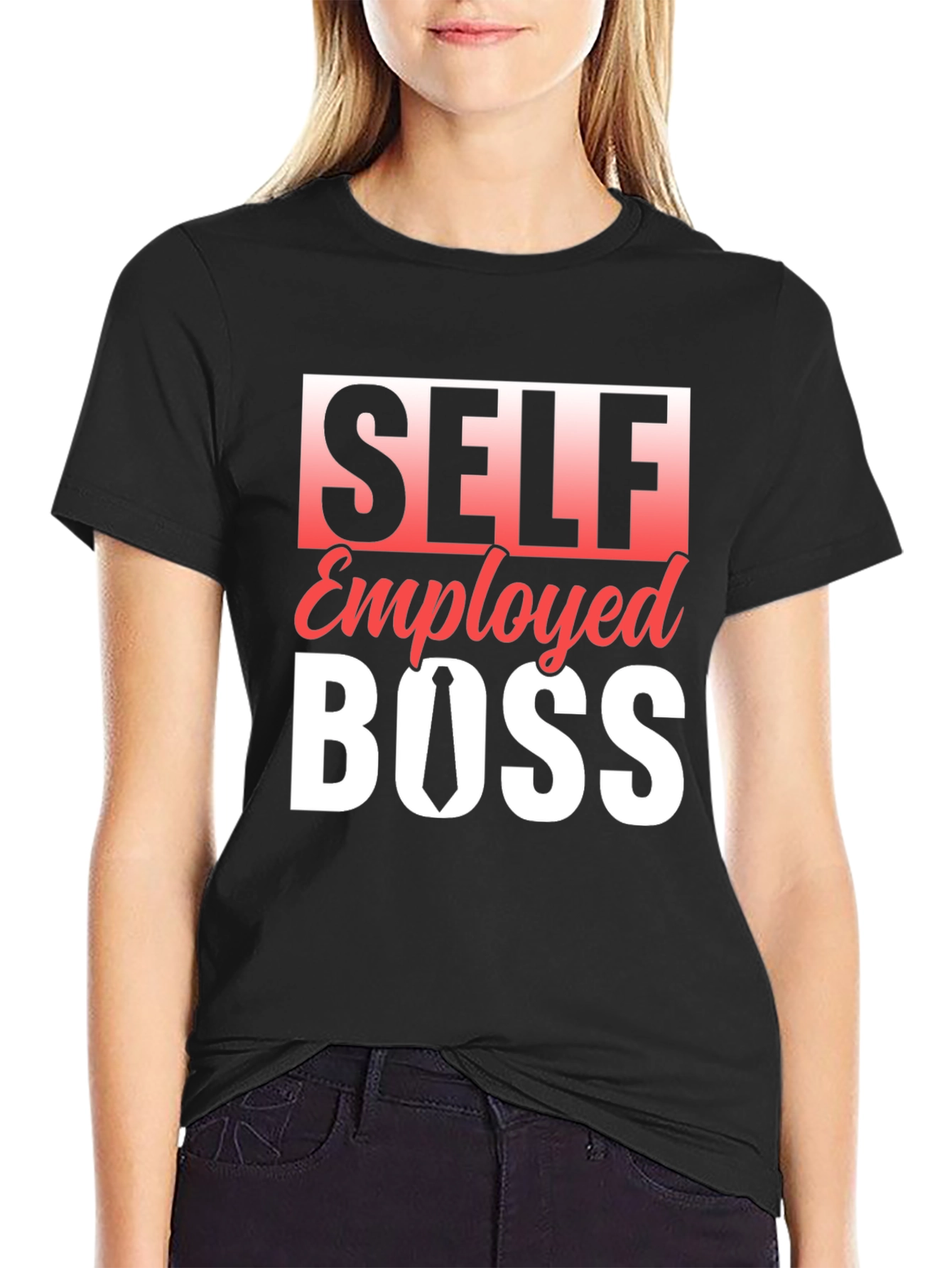 Self Employed Boss Black Graphic Tee