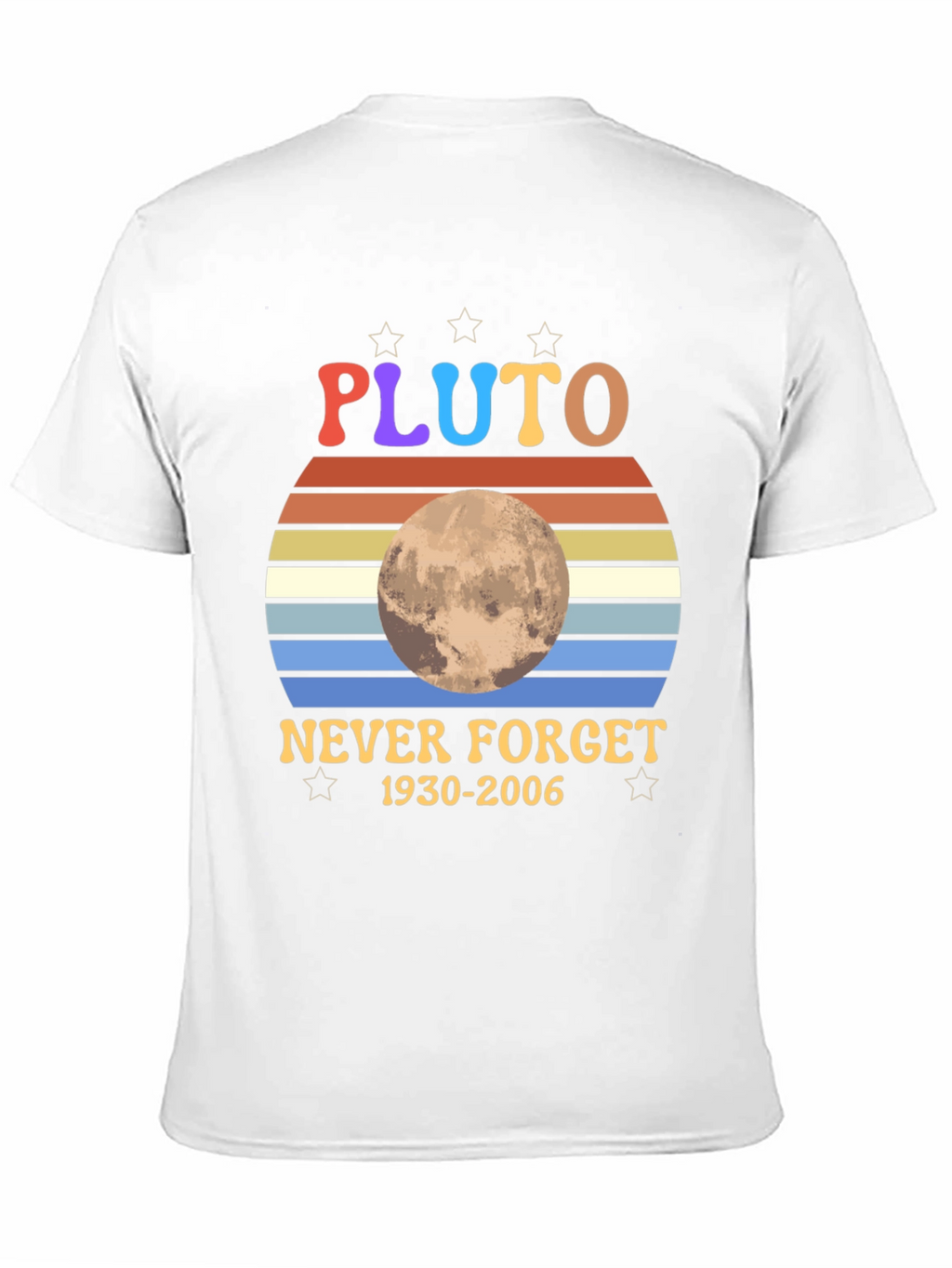 Retro Pluto Never Forget Graphic T-Shirt