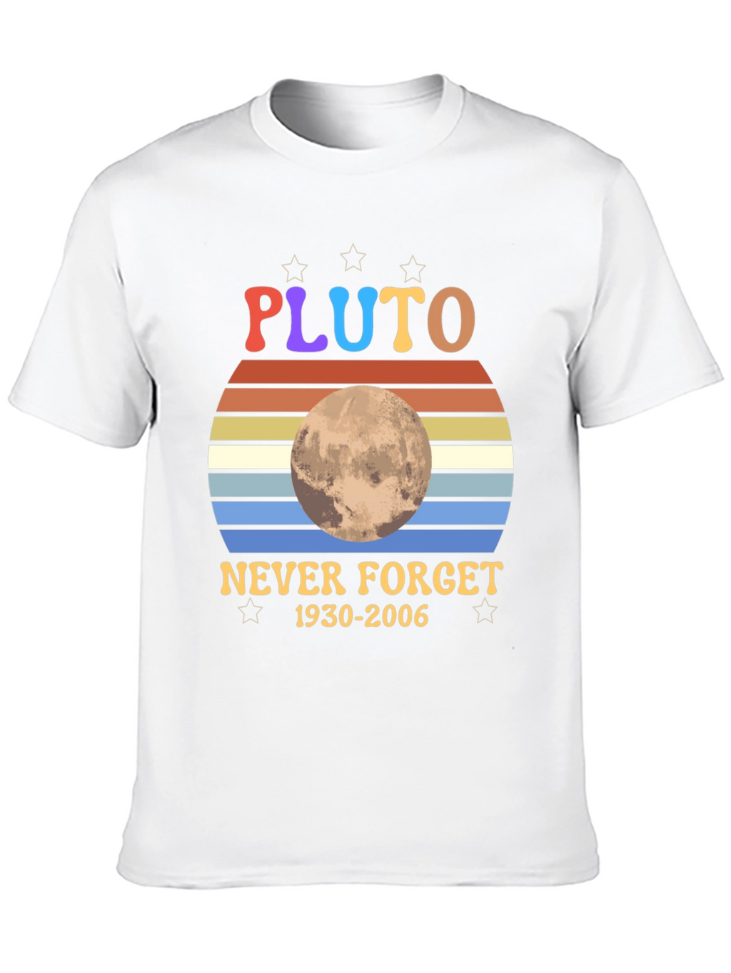 Retro Pluto Never Forget Graphic T-Shirt