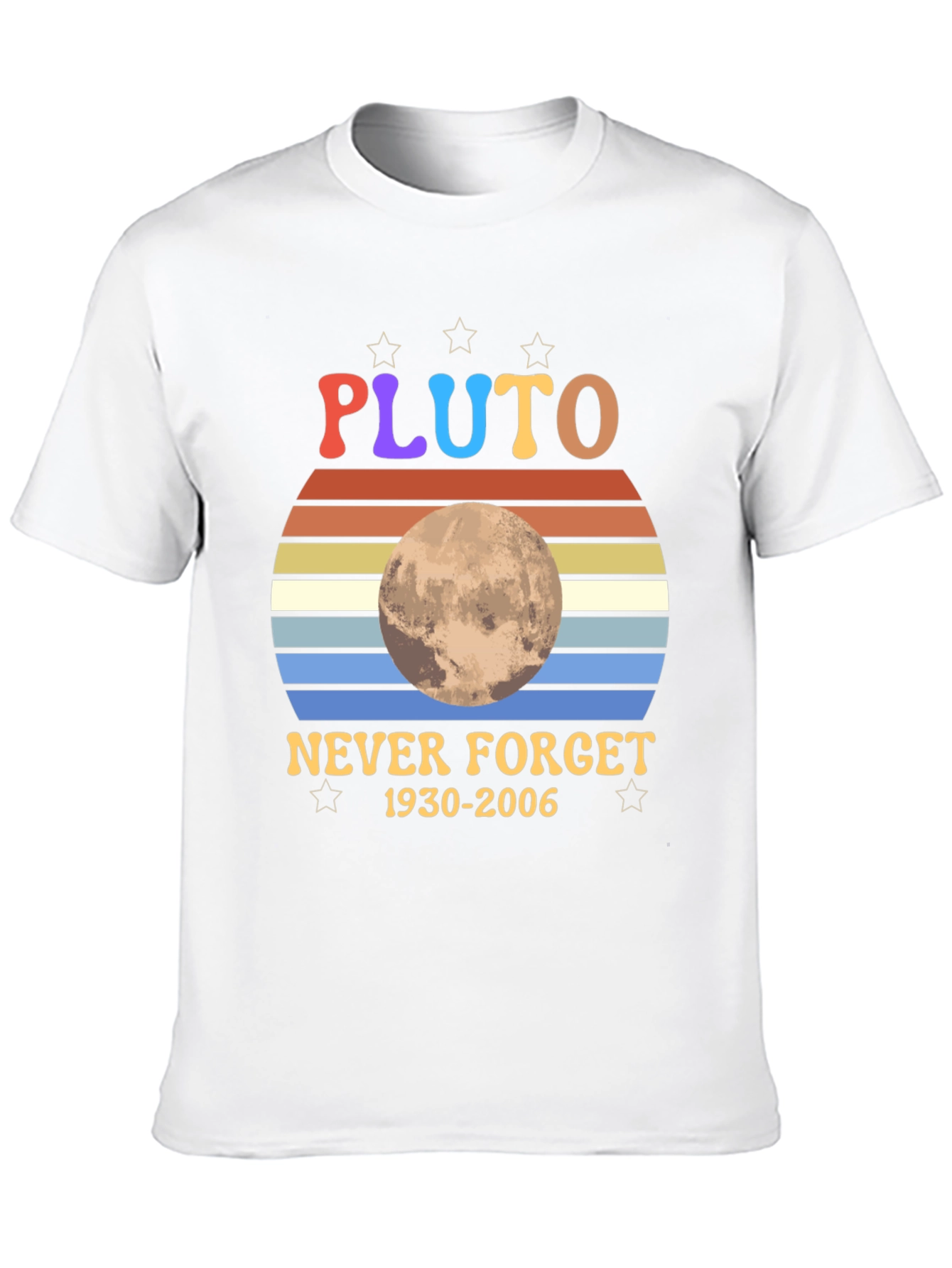 Retro Pluto Never Forget Graphic T-Shirt