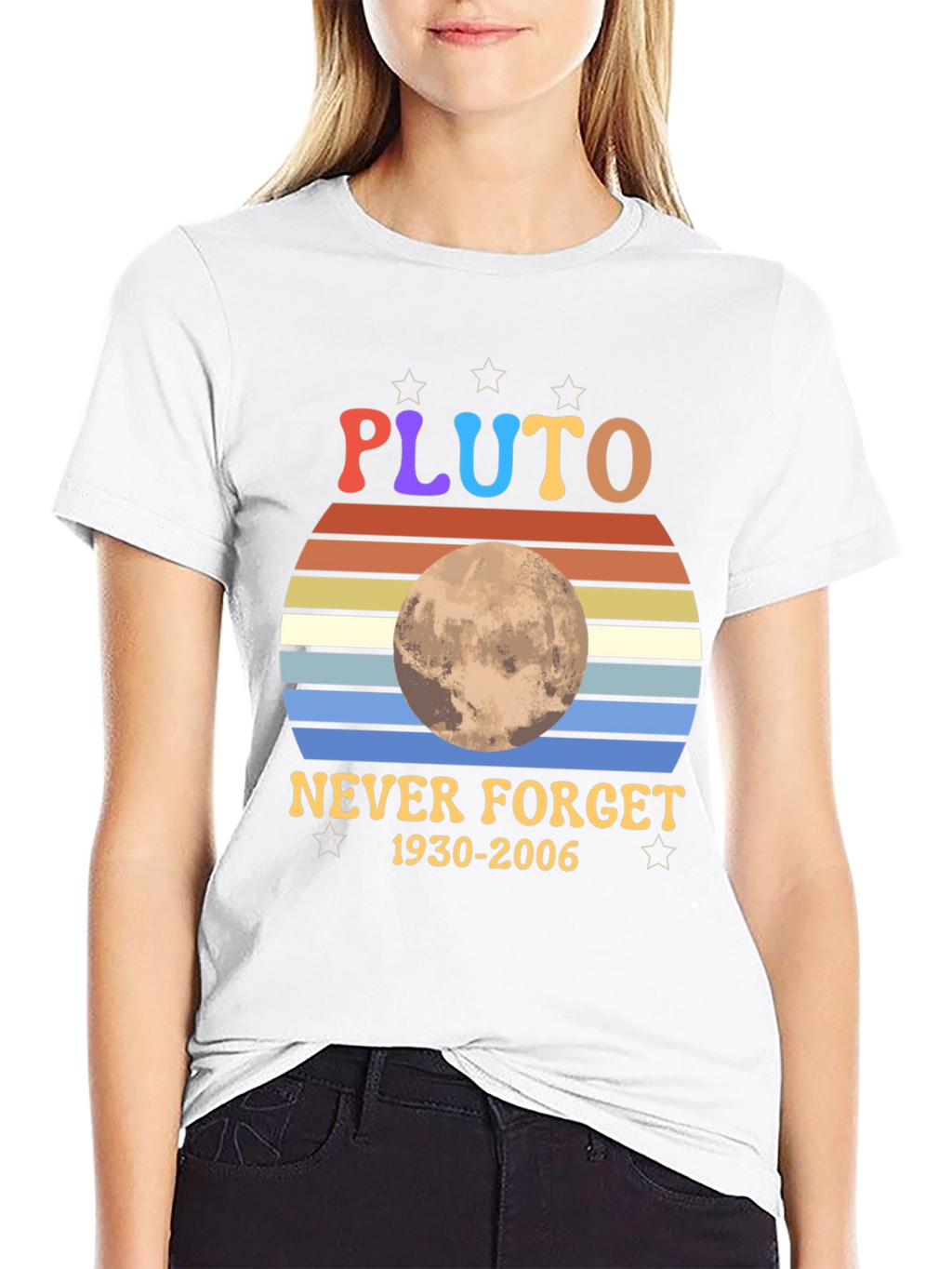 Retro Pluto Never Forget Graphic T-Shirt