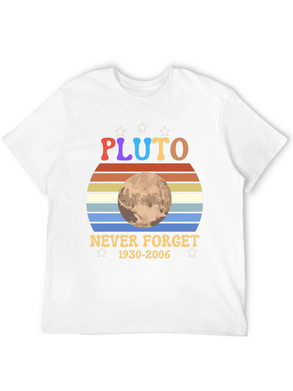 Retro Pluto Never Forget Graphic T-Shirt