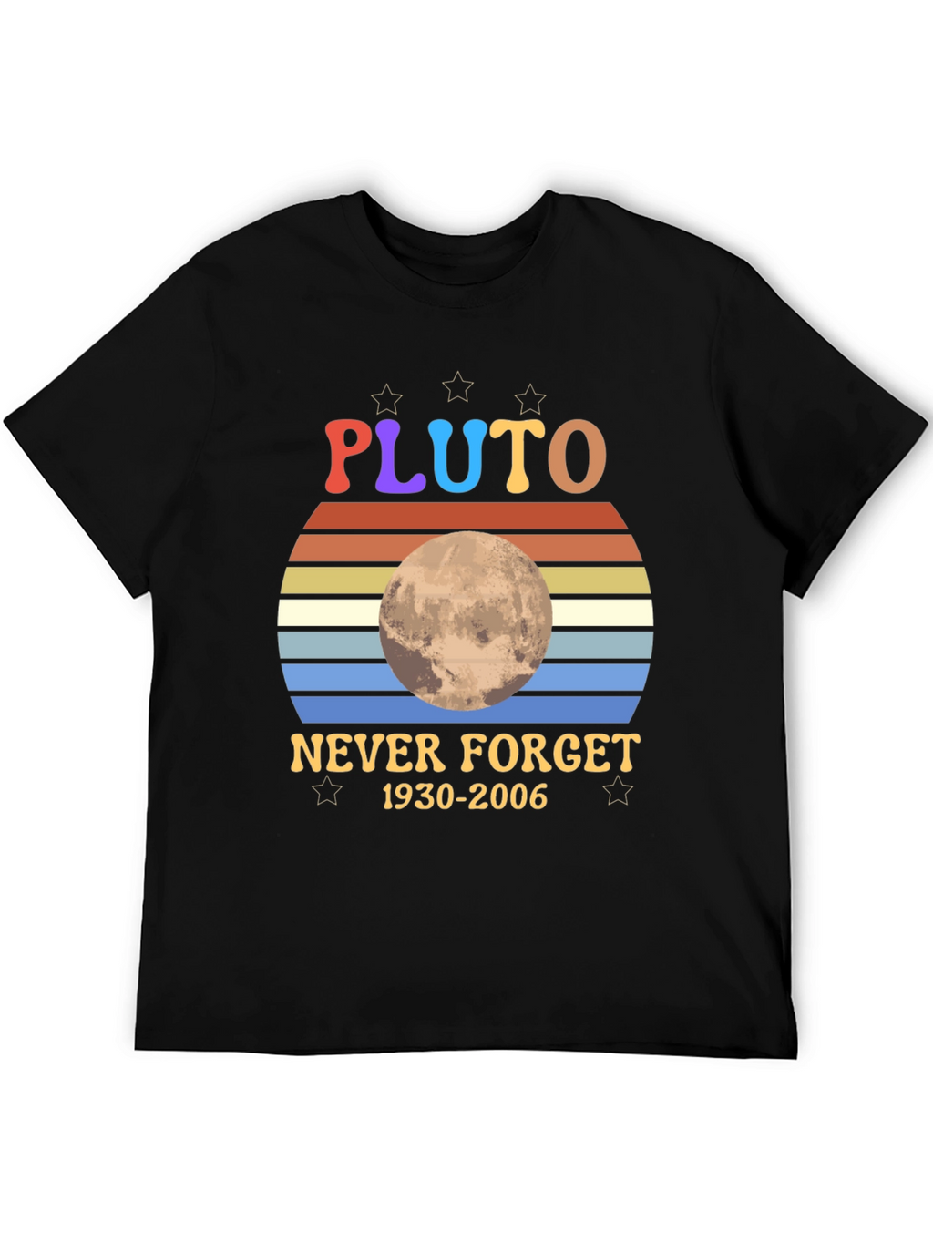 Retro Pluto Never Forget Graphic T-Shirt