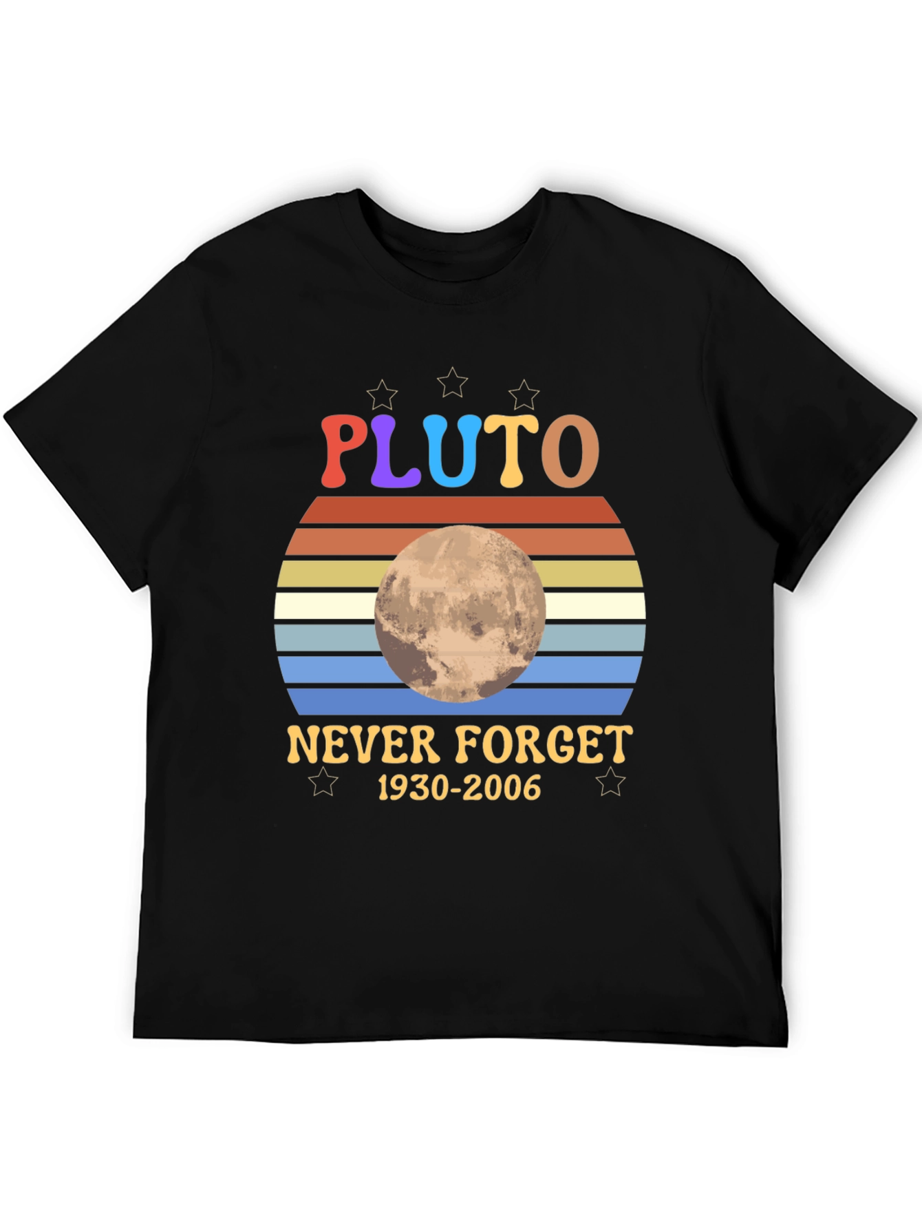Retro Pluto Never Forget Graphic T-Shirt