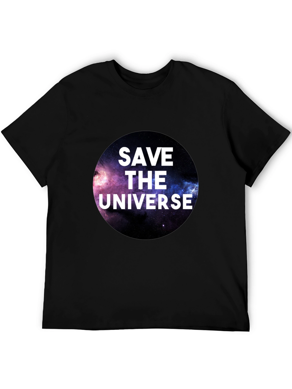 Save the Universe Graphic T-Shirt - Black Crew Neck