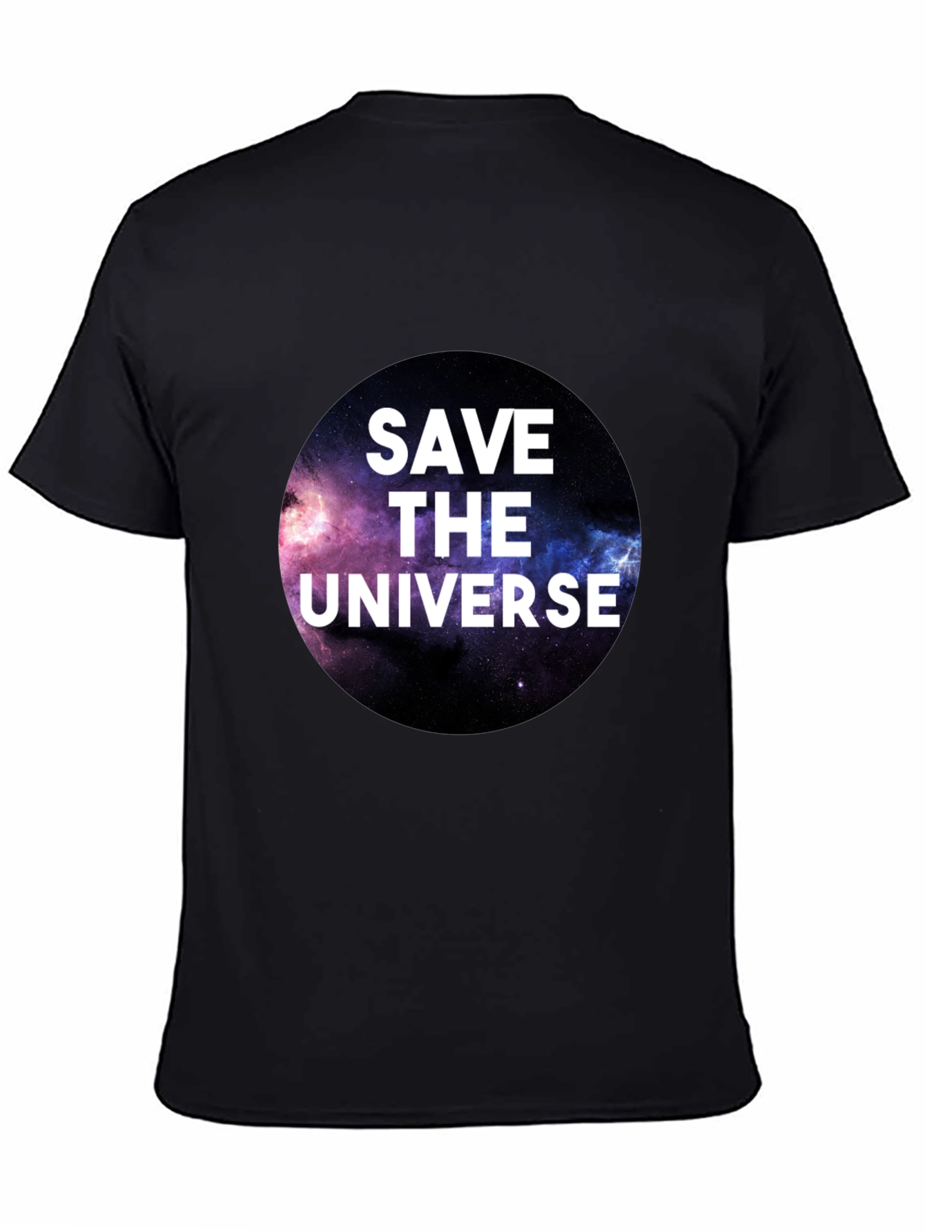 Save the Universe Graphic T-Shirt - Black Crew Neck