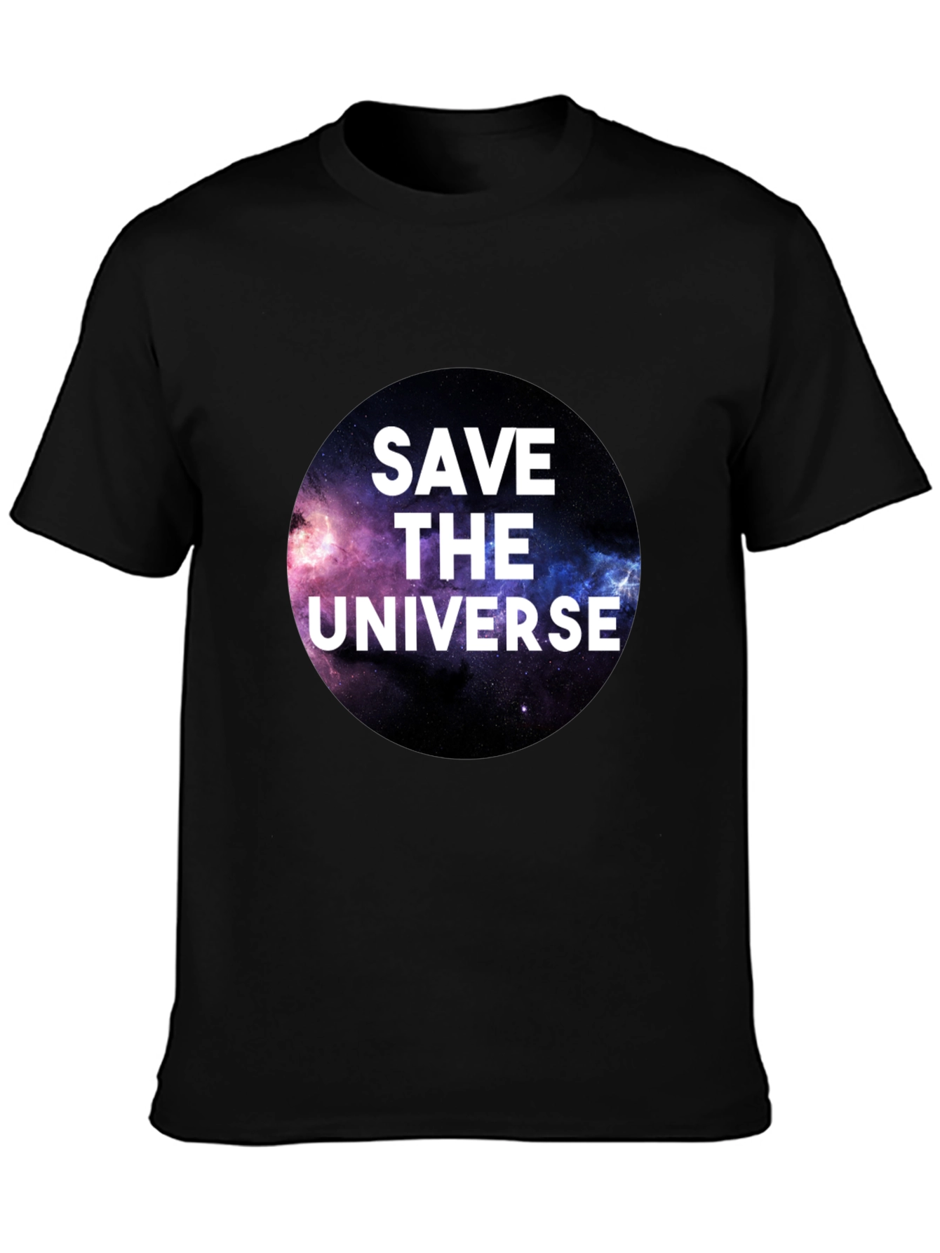 Save the Universe Graphic T-Shirt - Black Crew Neck