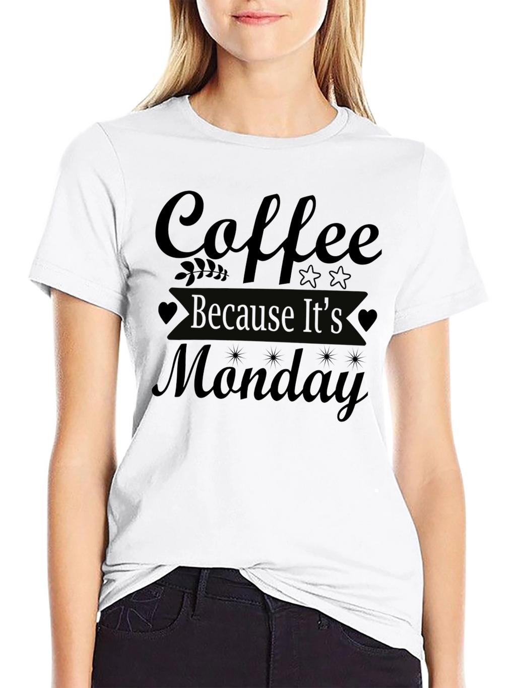 Coffee Because Its Monday T-Shirt - Black