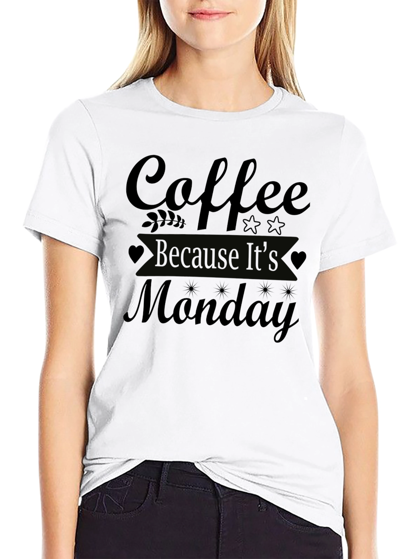 Coffee Because Its Monday T-Shirt - Black