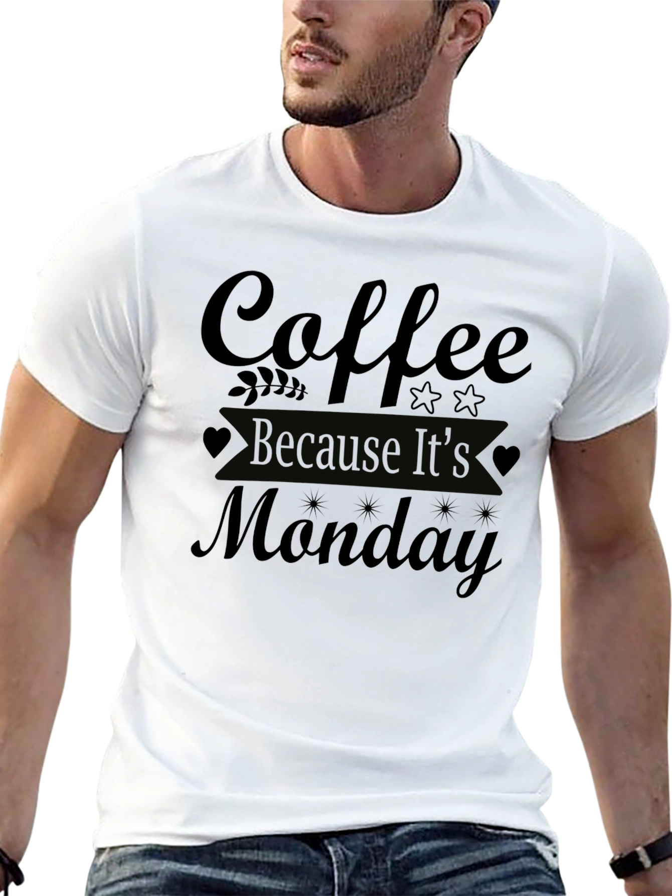 Coffee Because Its Monday T-Shirt - Black