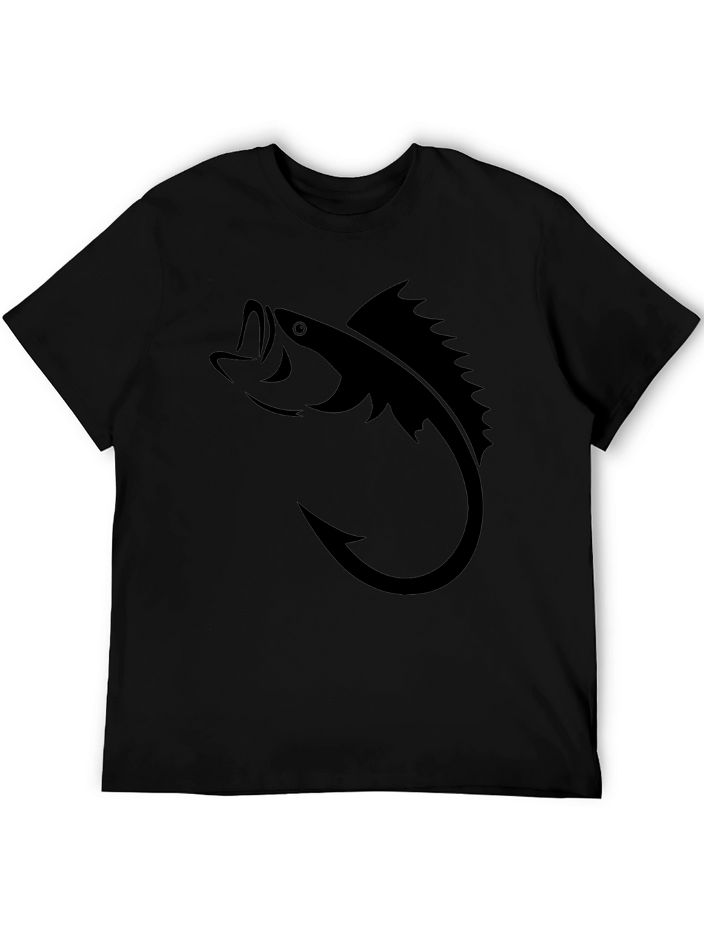 Fishing Hook Bass Graphic T-Shirt - Stylish Angler Tee