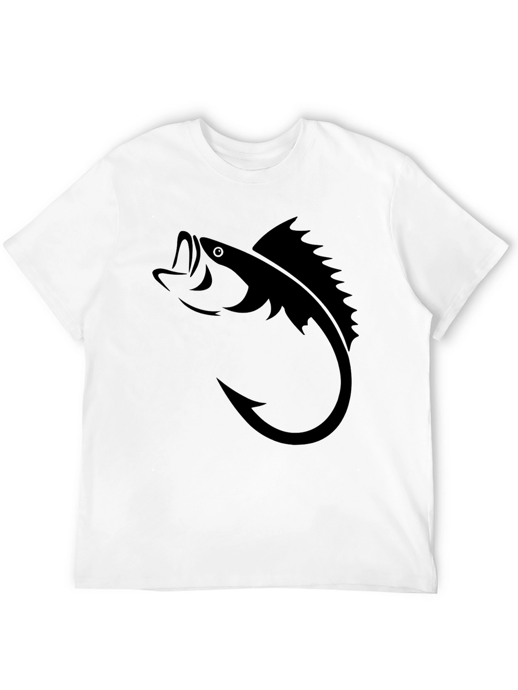 Fishing Hook Bass Graphic T-Shirt - Stylish Angler Tee