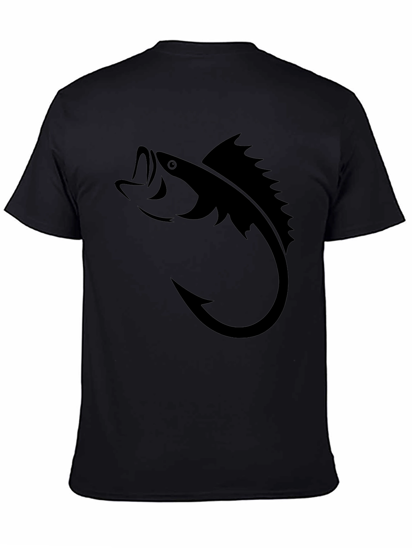Fishing Hook Bass Graphic T-Shirt - Stylish Angler Tee