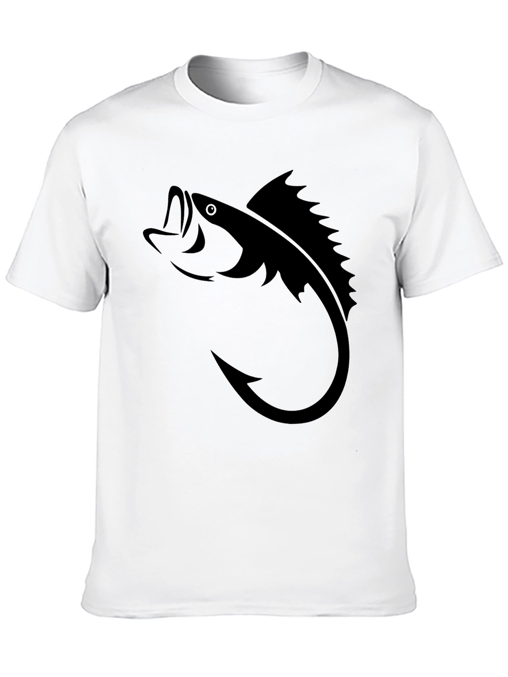 Fishing Hook Bass Graphic T-Shirt - Stylish Angler Tee