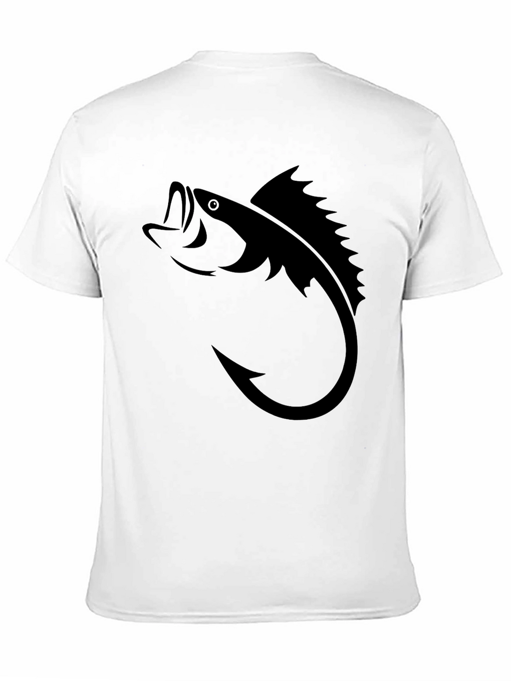 Fishing Hook Bass Graphic T-Shirt - Stylish Angler Tee