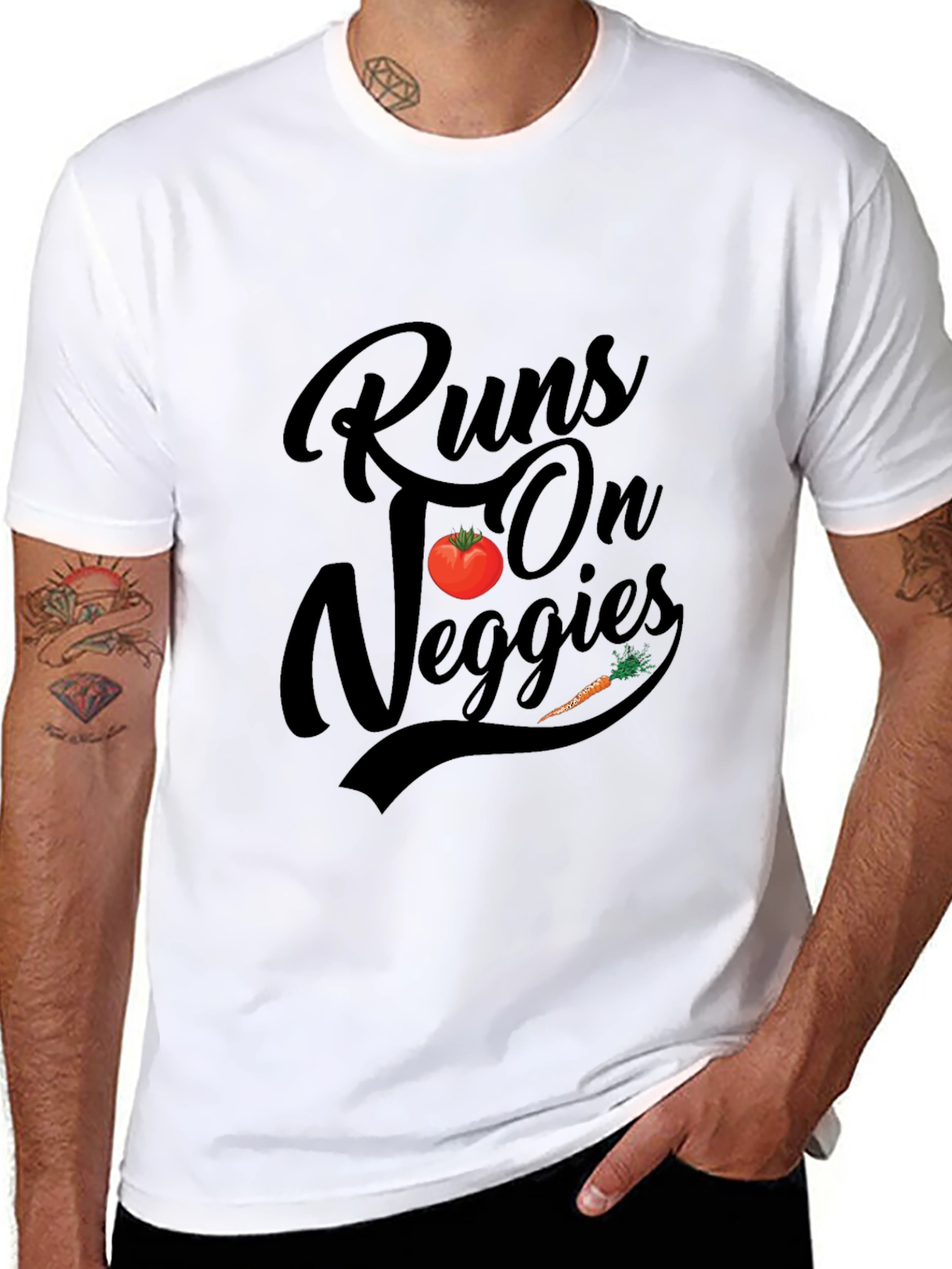 Runs On Veggies Graphic Tee