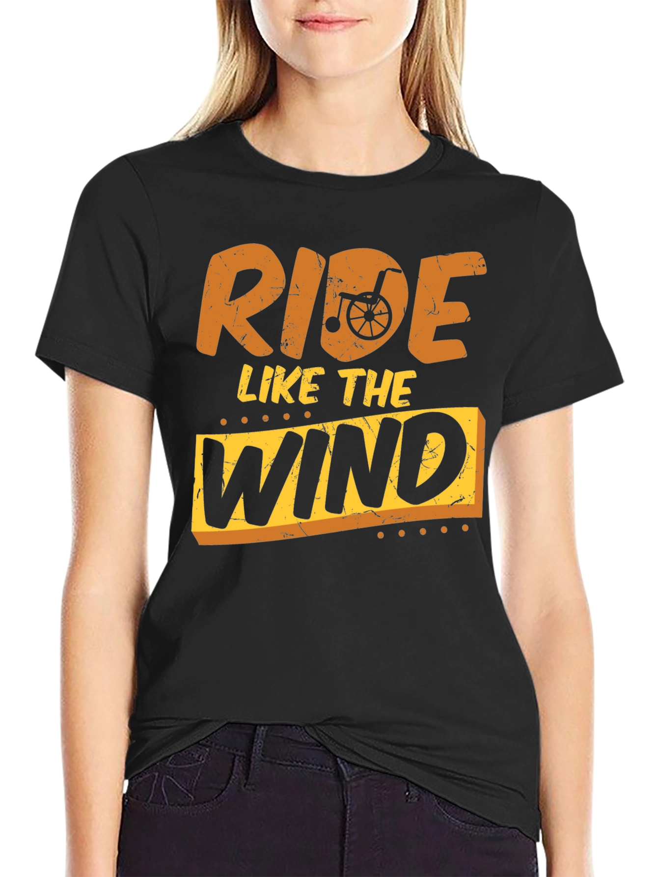 Ride Like The Wind Black Graphic T-Shirt