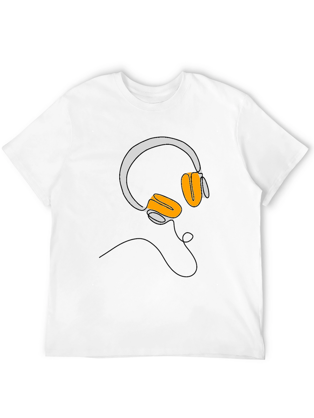Headphone Graphic Black T-Shirt