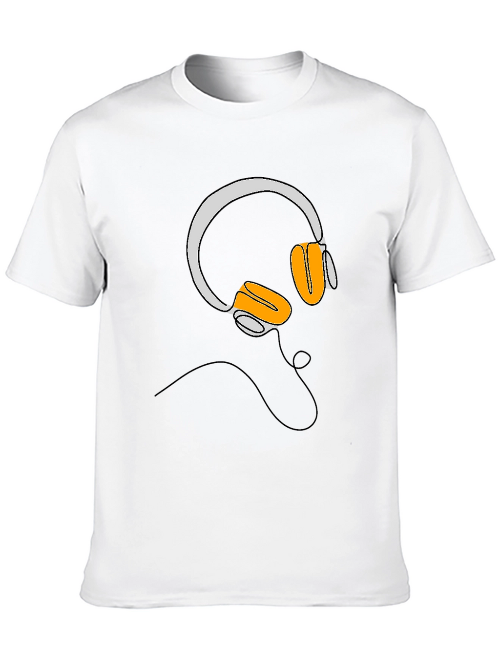 Headphone Graphic Black T-Shirt