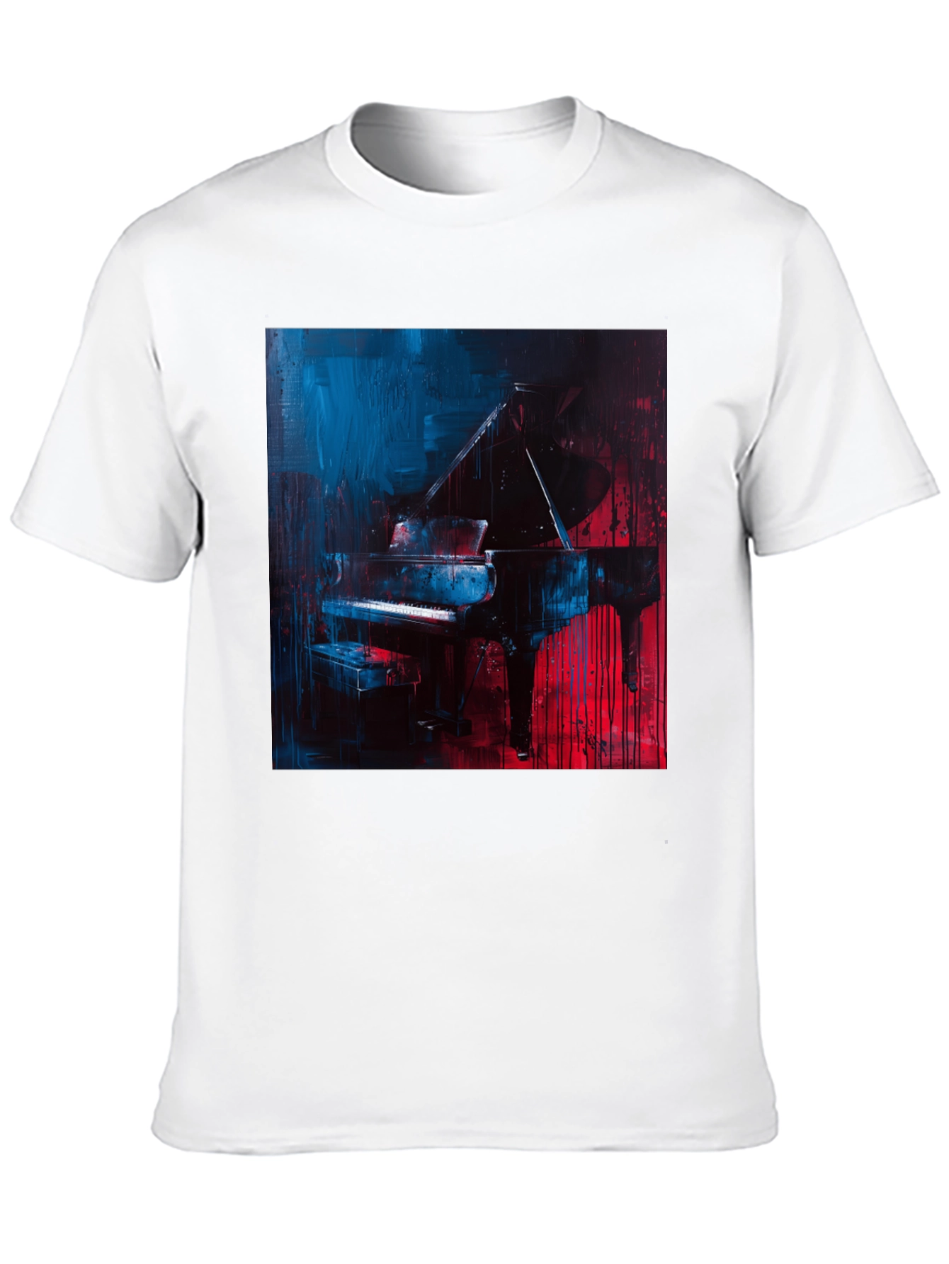 Piano Art T-Shirt: Stylish Musician Tee