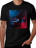 Piano Art T-Shirt: Stylish Musician Tee