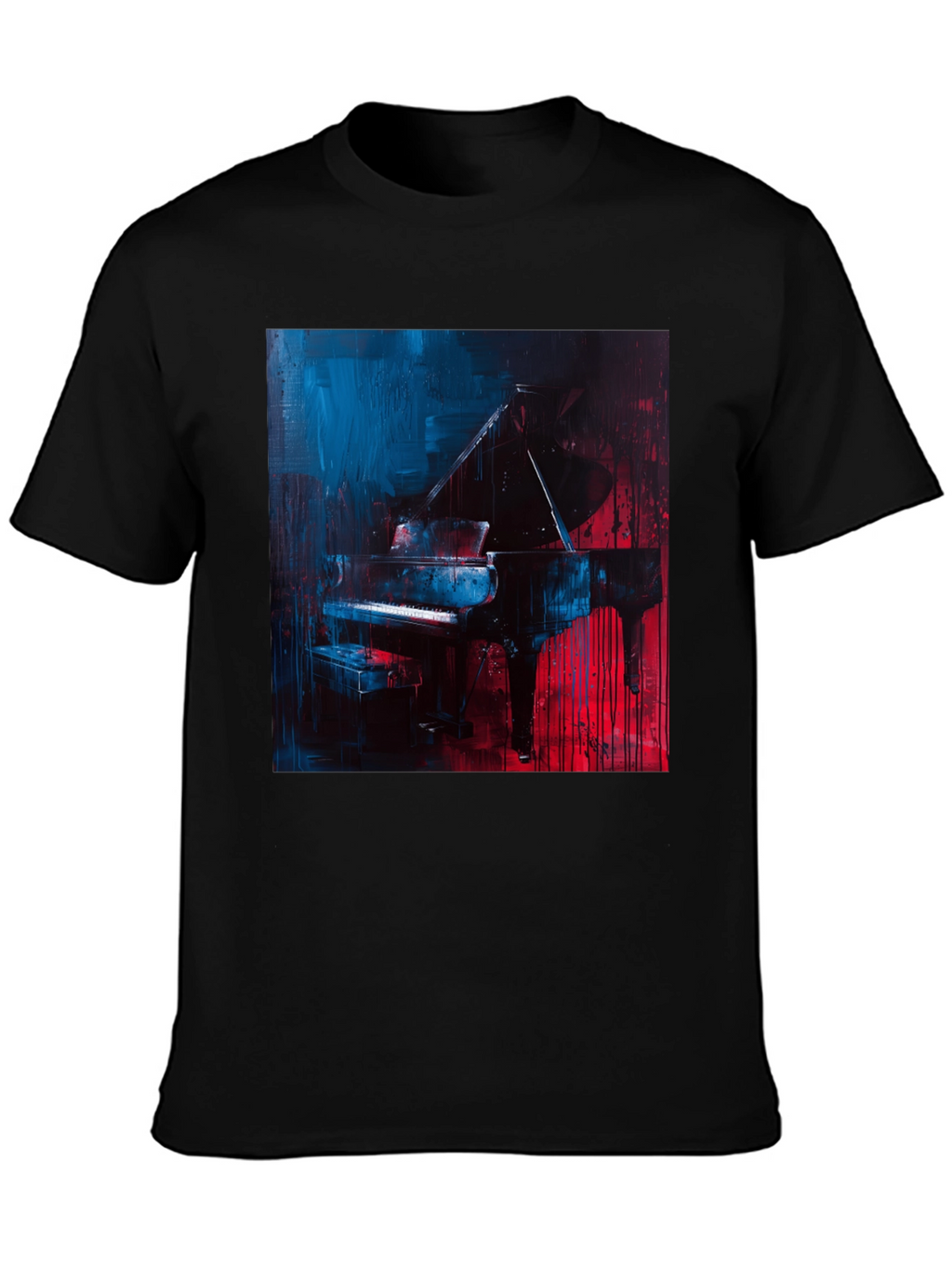 Piano Art T-Shirt: Stylish Musician Tee