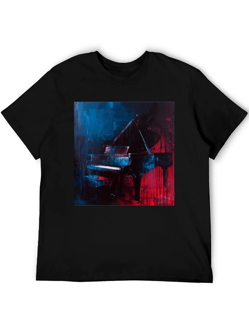 Piano Art T-Shirt: Stylish Musician Tee