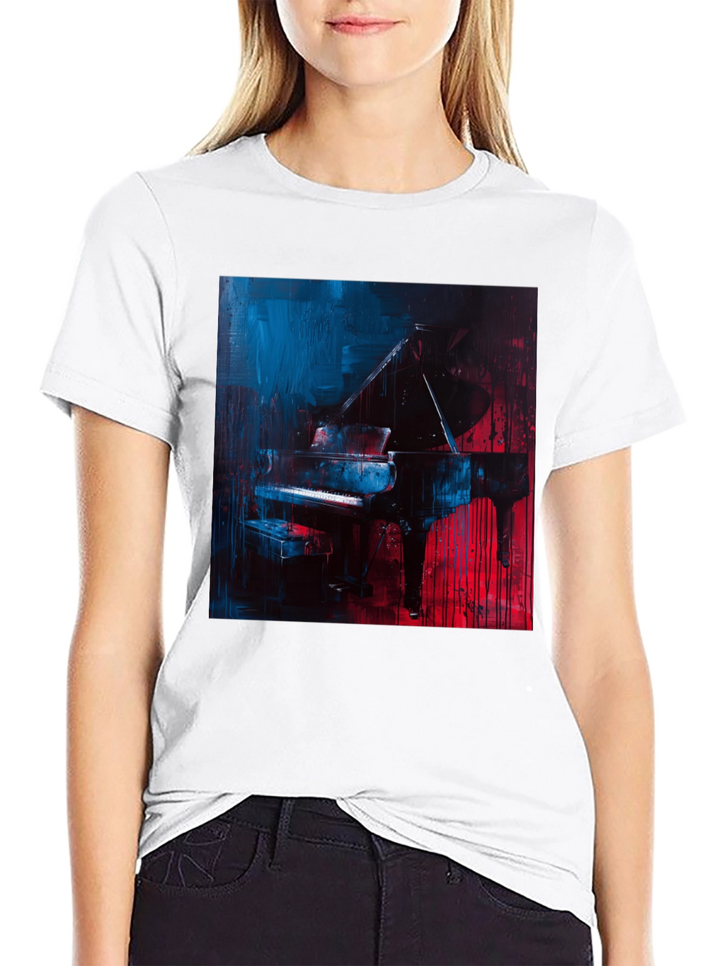 Piano Art T-Shirt: Stylish Musician Tee