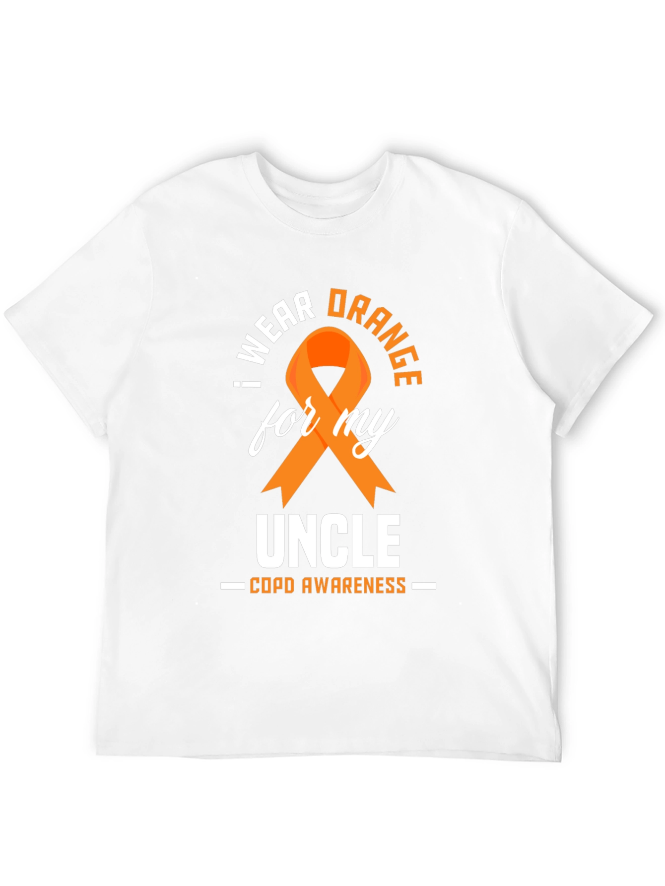 COPD Awareness Orange Ribbon Uncle T-Shirt