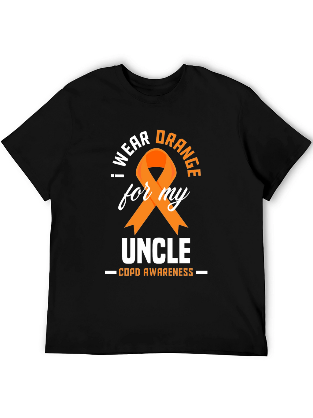COPD Awareness Orange Ribbon Uncle T-Shirt