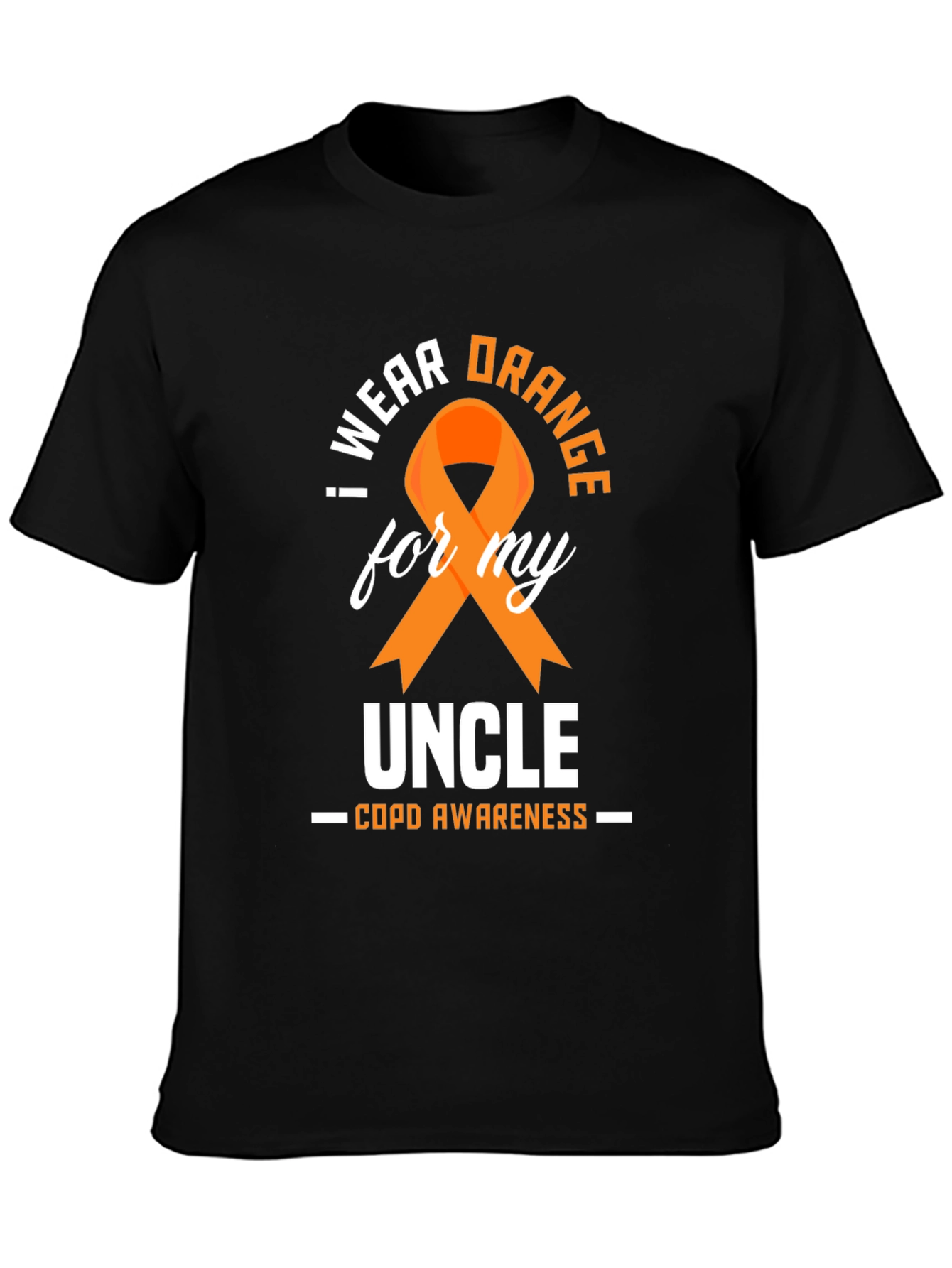 COPD Awareness Orange Ribbon Uncle T-Shirt