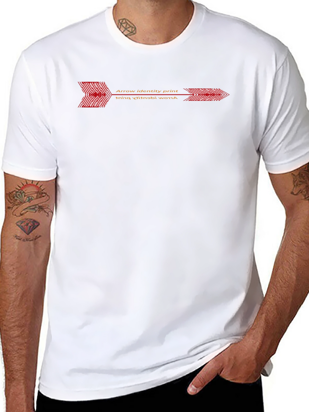 Arrow Identity Print Black T-Shirt