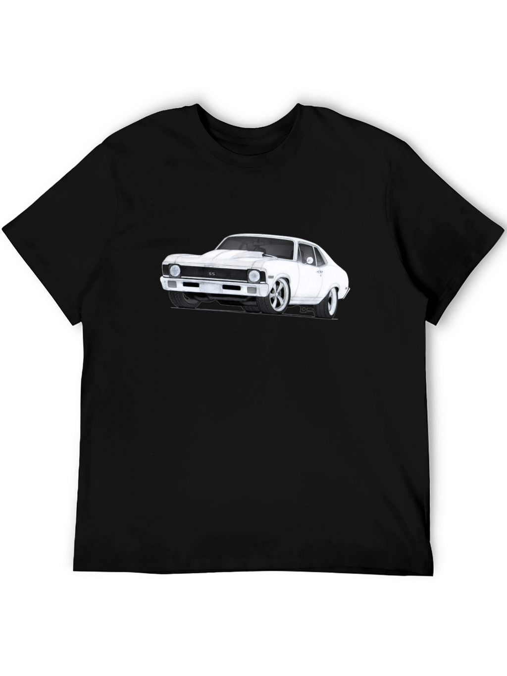 Classic Car Graphic T-Shirt - Black